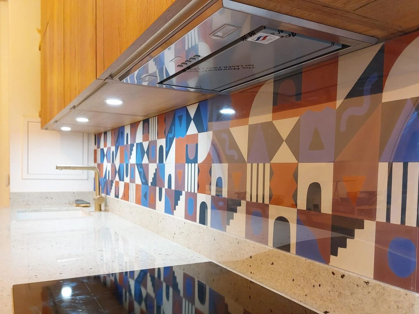cement tile backsplash geometric blue gray retro textured 564b cesar bazaar — carreaux de ciment