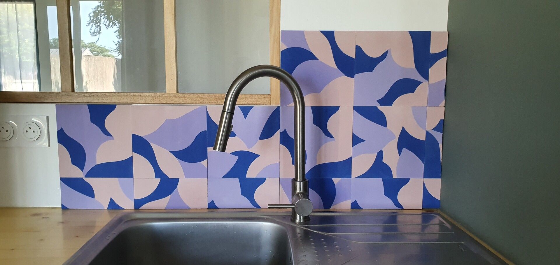 cement tile backsplash geometric pastel blue purple z903 cesar bazaar — carreaux de ciment
